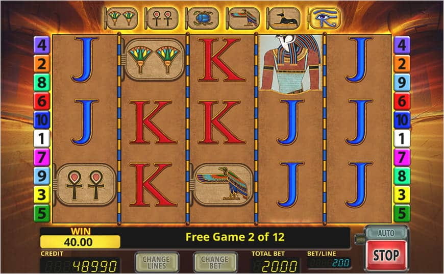 Das Freispielfeature beim Eye of Horus Casino im Internet