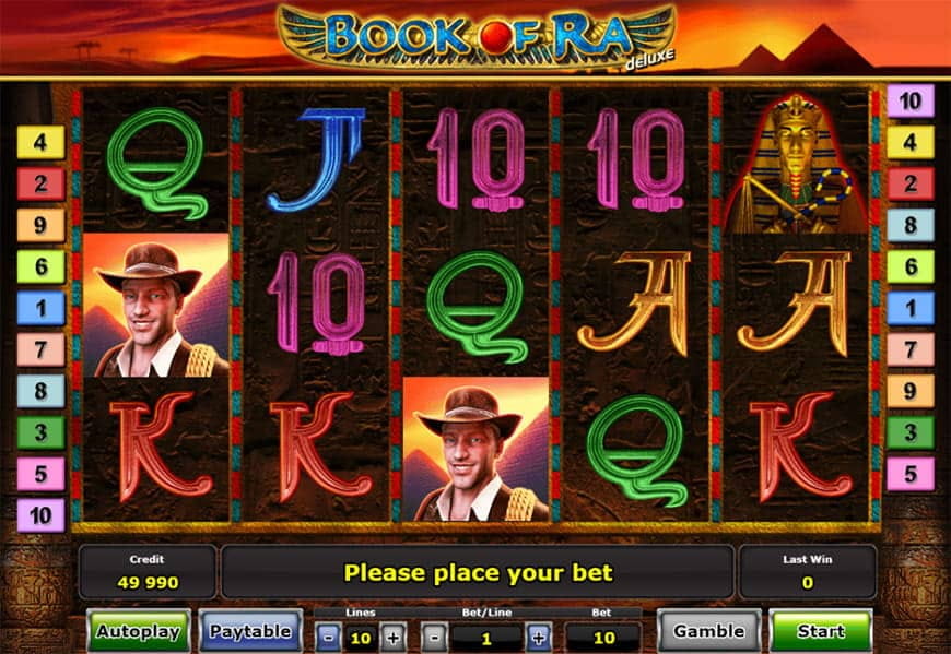 Book of Ra Jackpot Spiel von Novomatic.