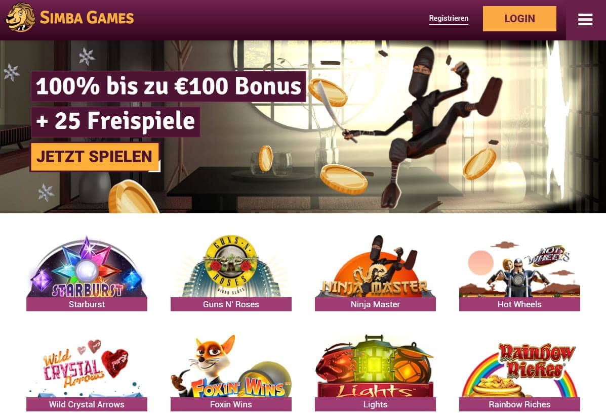 Simba Games Casino Login