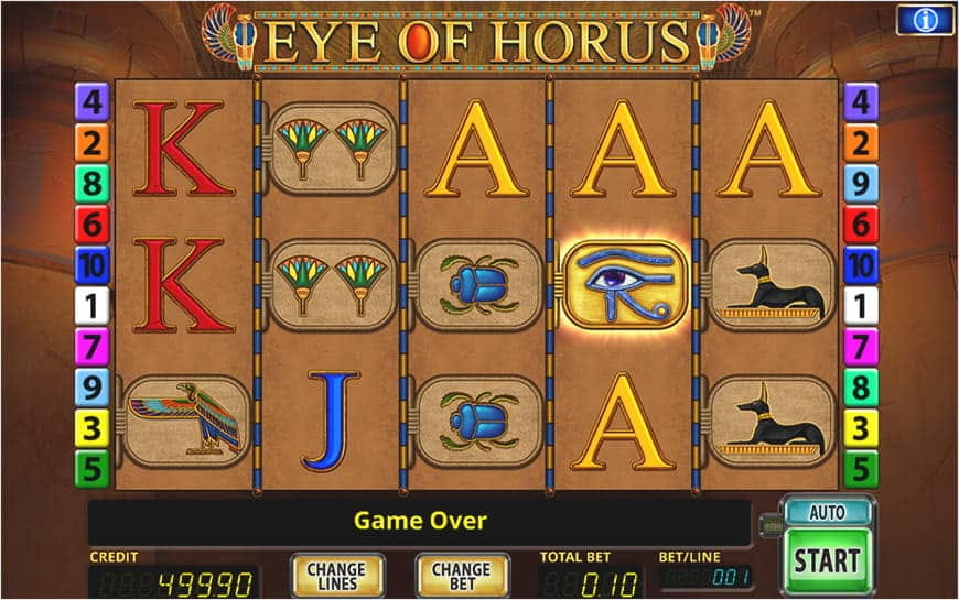 Den Merkur Slot Hit Eye of Horus Online spielen