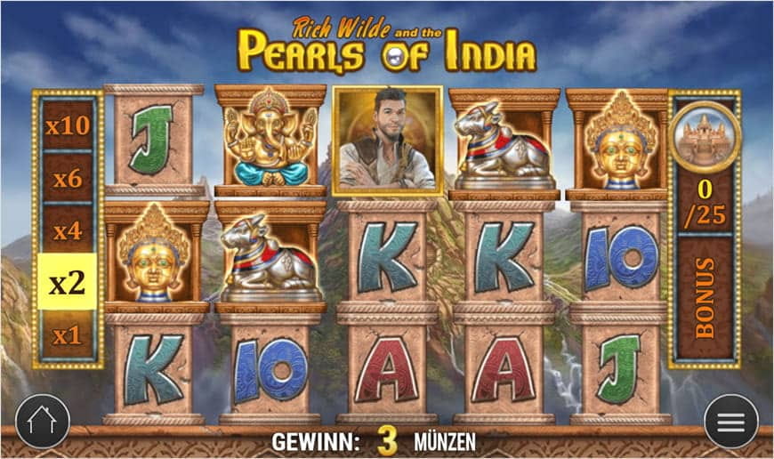 Die mobile Spielversion von Pearls of India