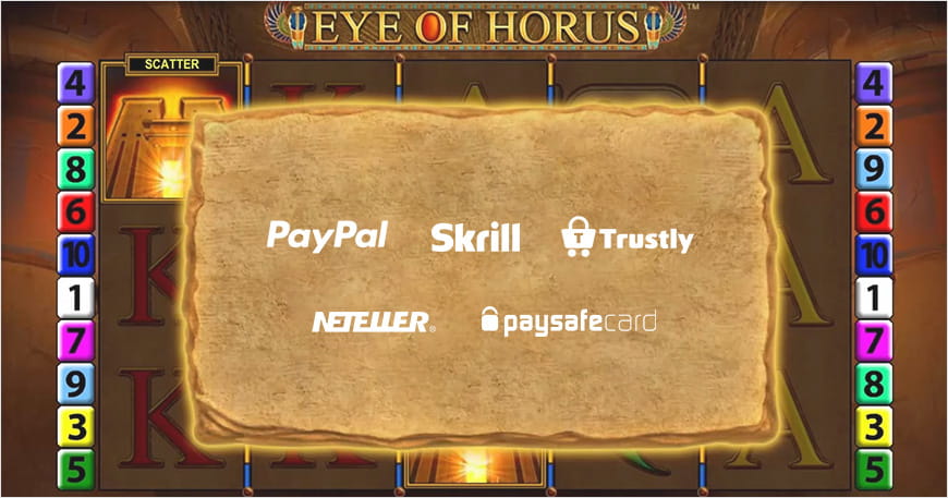 Eye of Horus und Zahlungsmöglichkeiten