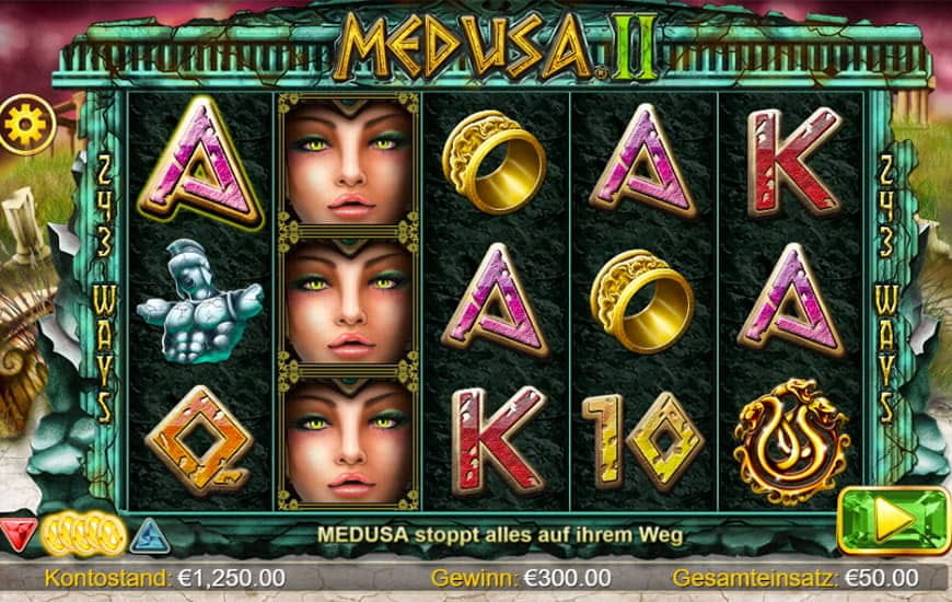 Der Slot Medusa 2 hat eine hervorragende Grafik.