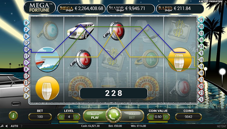 Das Automatenspiel Mega Fortune gibt es auch als mobile Version.