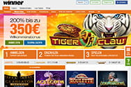 Die Webpage von Winner Casino